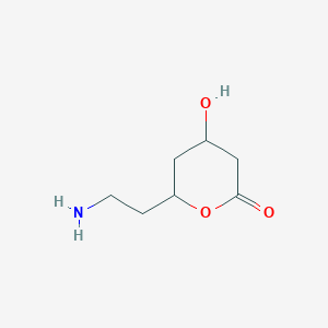 molecular formula C7H13NO3 B14791031 (4R,6R)-6-(2-Aminoethyl)-4-hydroxytetrahydro-2H-pyran-2-one 