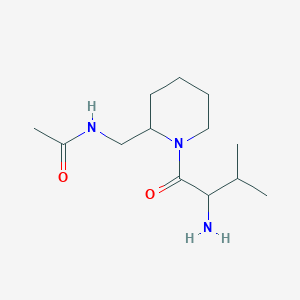 molecular formula C13H25N3O2 B14791035 N-[[1-(2-amino-3-methylbutanoyl)piperidin-2-yl]methyl]acetamide 