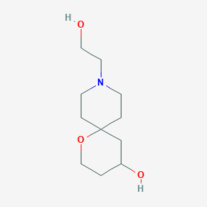 molecular formula C11H21NO3 B1479104 9-(2-Hydroxyethyl)-1-oxa-9-azaspiro[5.5]undecan-4-ol CAS No. 2091214-74-1