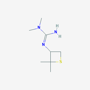 molecular formula C8H17N3S B14791042 3-(2,2-Dimethylthietan-3-yl)-1,1-dimethyl-guanidine 