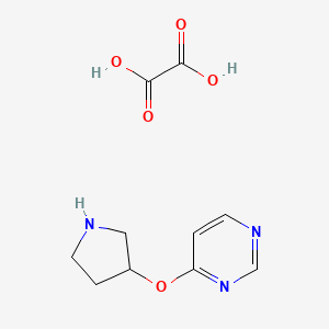 molecular formula C10H13N3O5 B14791071 Oxalic acid;4-pyrrolidin-3-yloxypyrimidine 