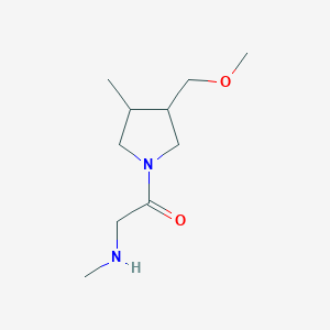 molecular formula C10H20N2O2 B1479109 1-(3-(Methoxymethyl)-4-methylpyrrolidin-1-yl)-2-(methylamino)ethan-1-one CAS No. 2097992-49-7
