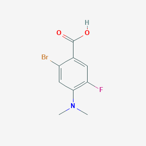 molecular formula C9H9BrFNO2 B14791109 2-Bromo-4-(dimethylamino)-5-fluorobenzoic acid 