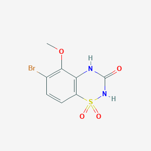 molecular formula C8H7BrN2O4S B14791117 6-Bromo-5-methoxy-2H-benzo[e][1,2,4]thiadiazin-3(4H)-one 1,1-dioxide 