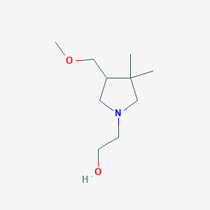 molecular formula C10H21NO2 B1479113 2-(4-(Methoxymethyl)-3,3-dimethylpyrrolidin-1-yl)ethan-1-ol CAS No. 2098037-15-9