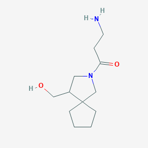 molecular formula C12H22N2O2 B1479114 3-Amino-1-(4-(hydroxymethyl)-2-azaspiro[4.4]nonan-2-yl)propan-1-one CAS No. 2092796-02-4