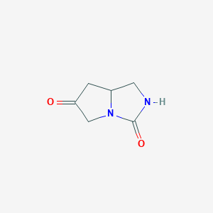 molecular formula C6H8N2O2 B14791160 2,5,7,7a-tetrahydro-1H-pyrrolo[1,2-c]imidazole-3,6-dione 