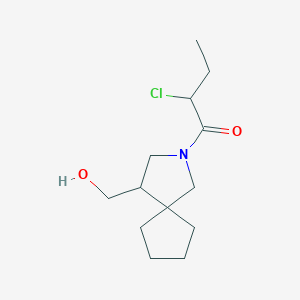 molecular formula C13H22ClNO2 B1479117 2-Chloro-1-(4-(hydroxymethyl)-2-azaspiro[4.4]nonan-2-yl)butan-1-one CAS No. 2097994-49-3