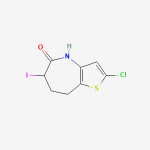 2-Chloro-6-iodo-7,8-dihydro-4H-thieno[3,2-b]azepin-5(6H)-one