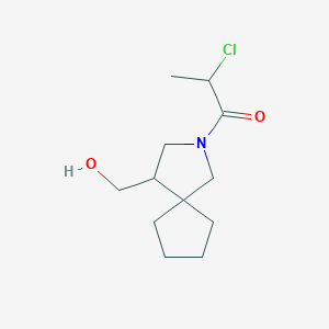 2-Chloro-1-(4-(hydroxymethyl)-2-azaspiro[4.4]nonan-2-yl)propan-1-one