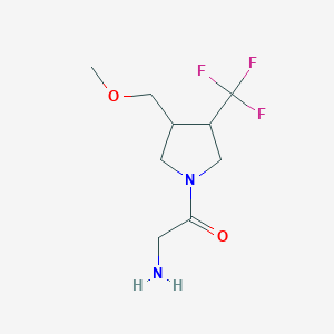 molecular formula C9H15F3N2O2 B1479119 2-Amino-1-(3-(methoxymethyl)-4-(trifluoromethyl)pyrrolidin-1-yl)ethan-1-one CAS No. 2097993-18-3