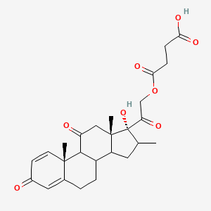 4-[2-[(8S,9S,10R,13S,14S,16S,17R)-17-hydroxy-10,13,16-trimethyl-3,11-dioxo-6,7,8,9,12,14,15,16-octahydrocyclopenta[a]phenanthren-17-yl]-2-oxoethoxy]-4-oxobutanoic acid