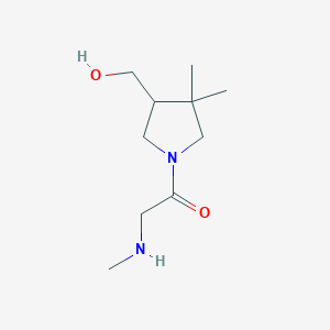 molecular formula C10H20N2O2 B1479132 1-(4-(Hydroxymethyl)-3,3-dimethylpyrrolidin-1-yl)-2-(methylamino)ethan-1-one CAS No. 2090956-65-1