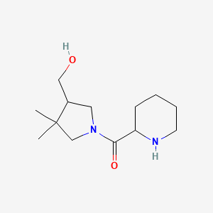 molecular formula C13H24N2O2 B1479133 (4-(Hydroxymethyl)-3,3-dimethylpyrrolidin-1-yl)(piperidin-2-yl)methanone CAS No. 2097950-28-0