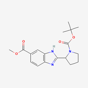 methyl 2-{1-[(tert-butoxy)carbonyl]pyrrolidin-2-yl}-1H-1,3-benzodiazole-6-carboxylate