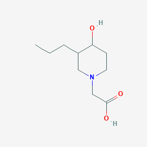 molecular formula C10H19NO3 B1479140 2-(4-Hydroxy-3-propylpiperidin-1-yl)acetic acid CAS No. 2098086-03-2