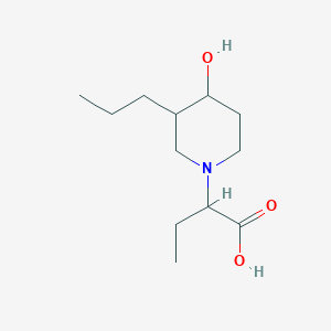 molecular formula C12H23NO3 B1479141 2-(4-Hydroxy-3-propylpiperidin-1-yl)butanoic acid CAS No. 2097943-36-5