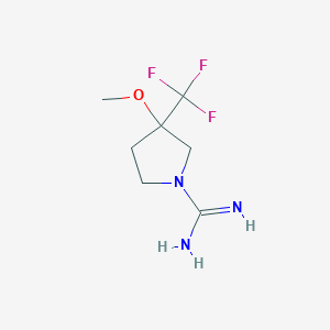 molecular formula C7H12F3N3O B1479142 3-Methoxy-3-(trifluoromethyl)pyrrolidine-1-carboximidamide CAS No. 2097999-64-7