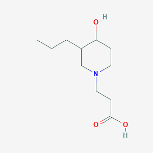 molecular formula C11H21NO3 B1479153 3-(4-Hydroxy-3-propylpiperidin-1-yl)propanoic acid CAS No. 2097995-28-1