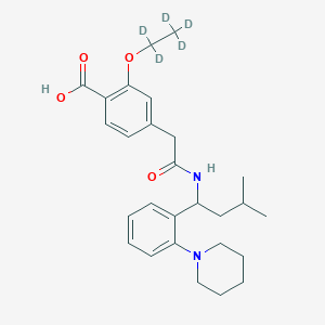 4-[2-[[3-methyl-1-(2-piperidin-1-ylphenyl)butyl]amino]-2-oxoethyl]-2-(1,1,2,2,2-pentadeuterioethoxy)benzoic acid