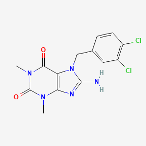 8-Amino-7-(3,4-dichlorobenzyl)-1,3-dimethyl-1H-purine-2,6(3H,7H)-dione