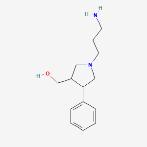 molecular formula C14H22N2O B1479160 (1-(3-Aminopropyl)-4-phenylpyrrolidin-3-yl)methanol CAS No. 2098011-33-5