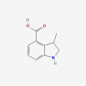 molecular formula C10H11NO2 B14791610 1H-Indole-4-carboxylic acid, 2,3-dihydro-3-methyl- 