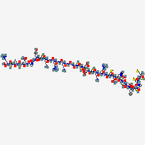 molecular formula C158H256N52O48S11 B14791646 H-DL-Met-DL-Cys-DL-Met-DL-Pro-DL-Cys-DL-Phe-DL-xiThr-DL-xiThr-DL-Asp-DL-His-DL-Gln-DL-Met-DL-Ala-DL-Arg-DL-Lys-DL-Cys-DL-Asp-DL-Asp-DL-Cys-DL-Cys-Gly-Gly-DL-Lys-Gly-DL-Arg-Gly-DL-Lys-DL-Cys-DL-Tyr-Gly-DL-Pro-DL-Gln-DL-Cys-DL-Leu-DL-Cys-DL-Arg-OH 