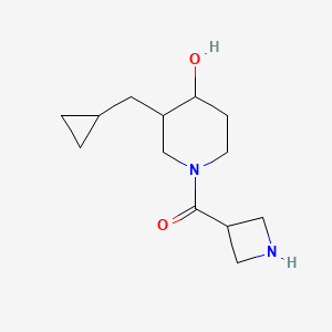 molecular formula C13H22N2O2 B1479171 氮杂环丁-3-基(3-(环丙基甲基)-4-羟基哌啶-1-基)甲酮 CAS No. 2098039-77-9