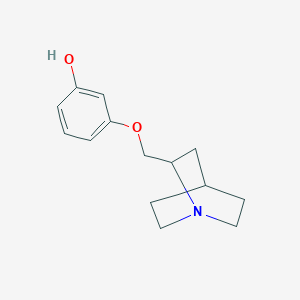 molecular formula C14H19NO2 B14791773 Phenol, 3-(1-azabicyclo[2.2.2]oct-2-ylmethoxy)- 