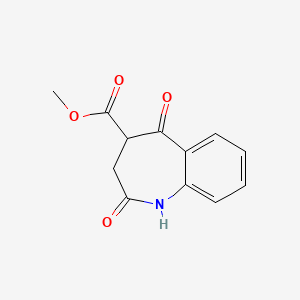 molecular formula C12H11NO4 B14791776 1H-1-Benzazepine-4-carboxylic acid, 2,3,4,5-tetrahydro-2,5-dioxo-, methyl ester 