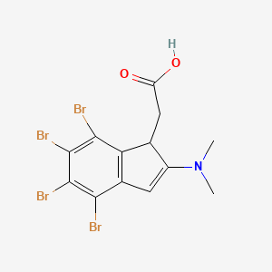 2-[4,5,6,7-tetrabromo-2-(dimethylamino)-1H-inden-1-yl]acetic acid