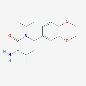 2-amino-N-(2,3-dihydro-1,4-benzodioxin-6-ylmethyl)-3-methyl-N-propan-2-ylbutanamide