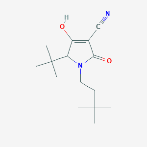 2-tert-butyl-1-(3,3-dimethylbutyl)-3-hydroxy-5-oxo-2H-pyrrole-4-carbonitrile