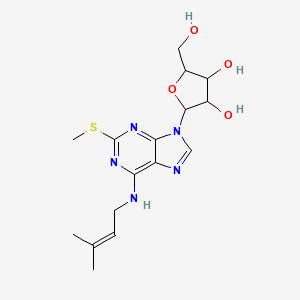 (2R,3S,4R,5R)-2-(hydroxymethyl)-5-{6-[(3-methylbut-2-en-1-yl)amino]-2-(methylsulfanyl)-9H-purin-9-yl}oxolane-3,4-diol