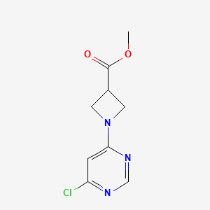 molecular formula C9H10ClN3O2 B1479191 Methyl 1-(6-chloropyrimidin-4-yl)azetidine-3-carboxylate CAS No. 2092474-27-4