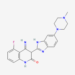 5-fluoro-4-imino-3-[6-(4-methylpiperazin-1-yl)-1H-benzimidazol-2-yl]-1H-quinolin-2-one