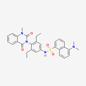 N-[4-(1,4-Dihydro-1-methyl-2,4-dioxo-3(2H)-quinazolinyl)-3,5-diethylphenyl]-5-(dimethylamino)-1-naphthalenesulfonamide