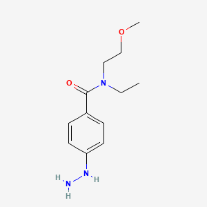 N-ethyl-4-hydrazinyl-N-(2-methoxyethyl)benzamide