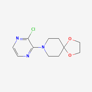 molecular formula C11H14ClN3O2 B1479194 8-(3-Chloropyrazin-2-yl)-1,4-dioxa-8-azaspiro[4.5]decane CAS No. 2098002-59-4