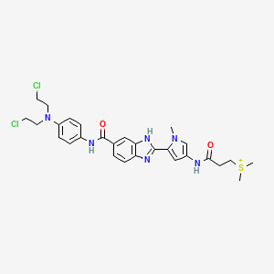 Sulfonium, [3-[[5-[5-[[[4-[bis(2-chloroethyl)amino]phenyl]amino]carbonyl]-1H-benzimidazol-2-yl]-1-methyl-1H-pyrrol-3-yl]amino]-3-oxopropyl]dimethyl-