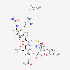 H-DL-Cys(1)-DL-Tyr-DL-Phe-DL-Gln-DL-Asn-DL-Cys(1)-DL-Pro-DL-Arg-Gly-NH2.TFA