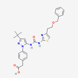 (4-{5-[({4-[2-(Benzyloxy)ethyl]-1,3-Thiazol-2-Yl}carbamoyl)amino]-3-Tert-Butyl-1h-Pyrazol-1-Yl}phenyl)acetic Acid