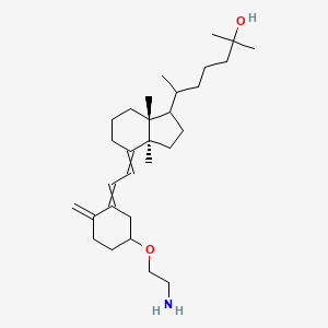 6-[(3aS,7aR)-4-[2-[5-(2-aminoethoxy)-2-methylidenecyclohexylidene]ethylidene]-3a,7a-dimethyl-1,2,3,5,6,7-hexahydroinden-1-yl]-2-methylheptan-2-ol