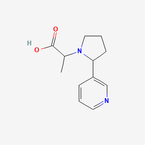 molecular formula C12H16N2O2 B1479197 2-(2-(Pyridin-3-yl)pyrrolidin-1-yl)propanoic acid CAS No. 2097947-99-2