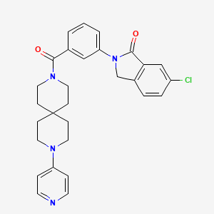 6-chloro-2-[3-(9-pyridin-4-yl-3,9-diazaspiro[5.5]undecane-3-carbonyl)phenyl]-3H-isoindol-1-one