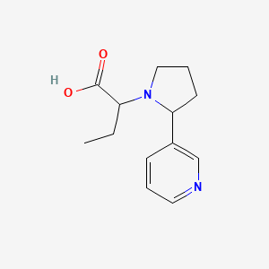 2-(2-(Pyridin-3-yl)pyrrolidin-1-yl)butanoic acid