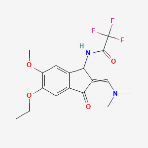 N-[2-(dimethylaminomethylidene)-5-ethoxy-6-methoxy-3-oxo-1H-inden-1-yl]-2,2,2-trifluoroacetamide