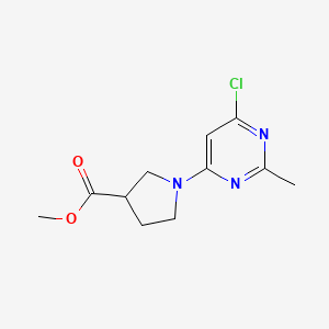molecular formula C11H14ClN3O2 B1479203 Methyl 1-(6-chloro-2-methylpyrimidin-4-yl)pyrrolidine-3-carboxylate CAS No. 1289059-28-4
