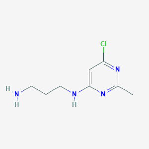 molecular formula C8H13ClN4 B1479207 N1-(6-chloro-2-methylpyrimidin-4-yl)propane-1,3-diamine CAS No. 2097986-38-2